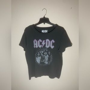 ACDC Tour Tee Shirt Black Vintage Highway to Hell American Tour 1979